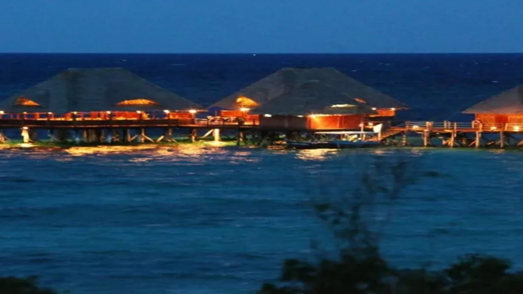 Blue Dongwe Jetty at Night