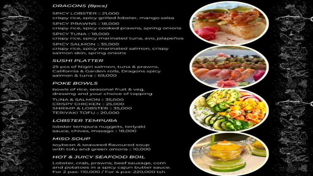 The Fishmonger Menu 2