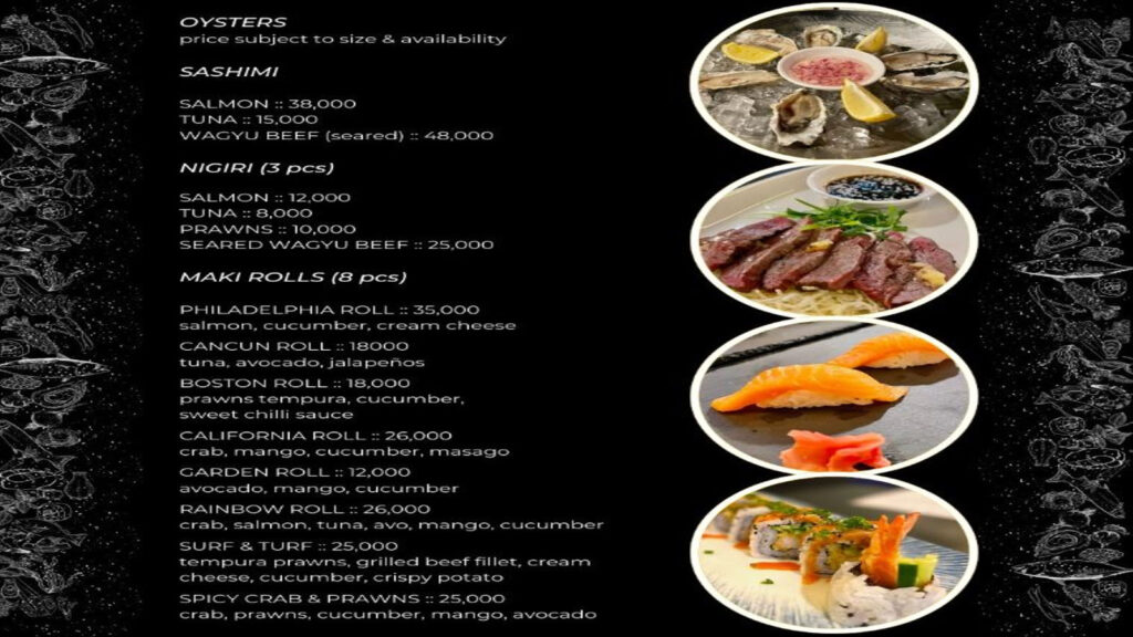 The Fishmonger Menu 1