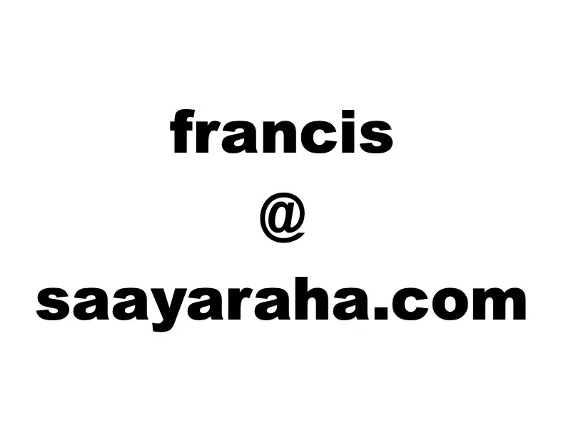 saayaraha - about - email address