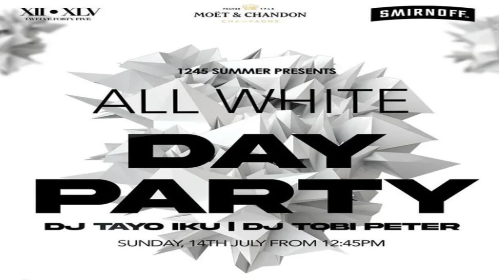 1245 White Party Poster