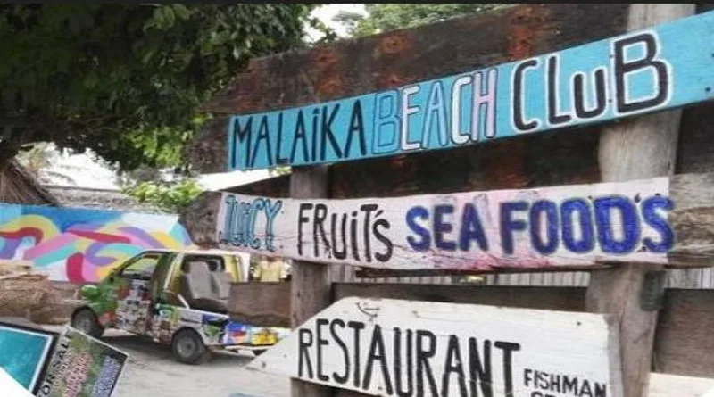 malaika beach club entrance